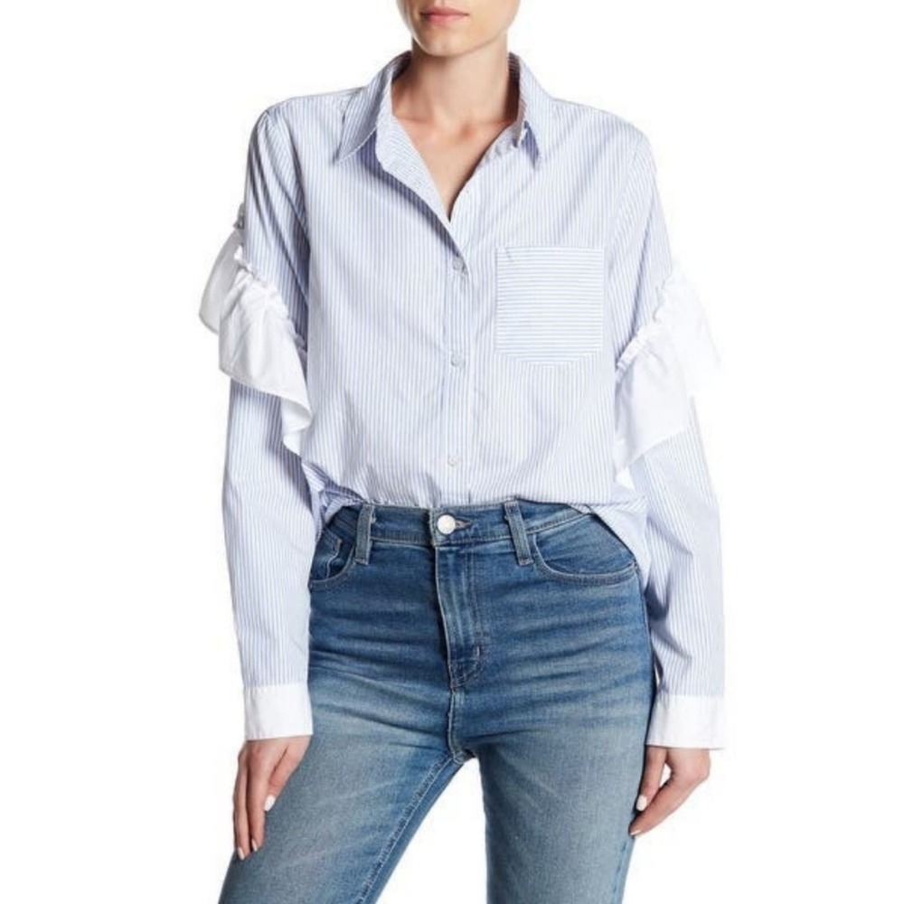 ABOUND | Ruffle Button Blouse | M